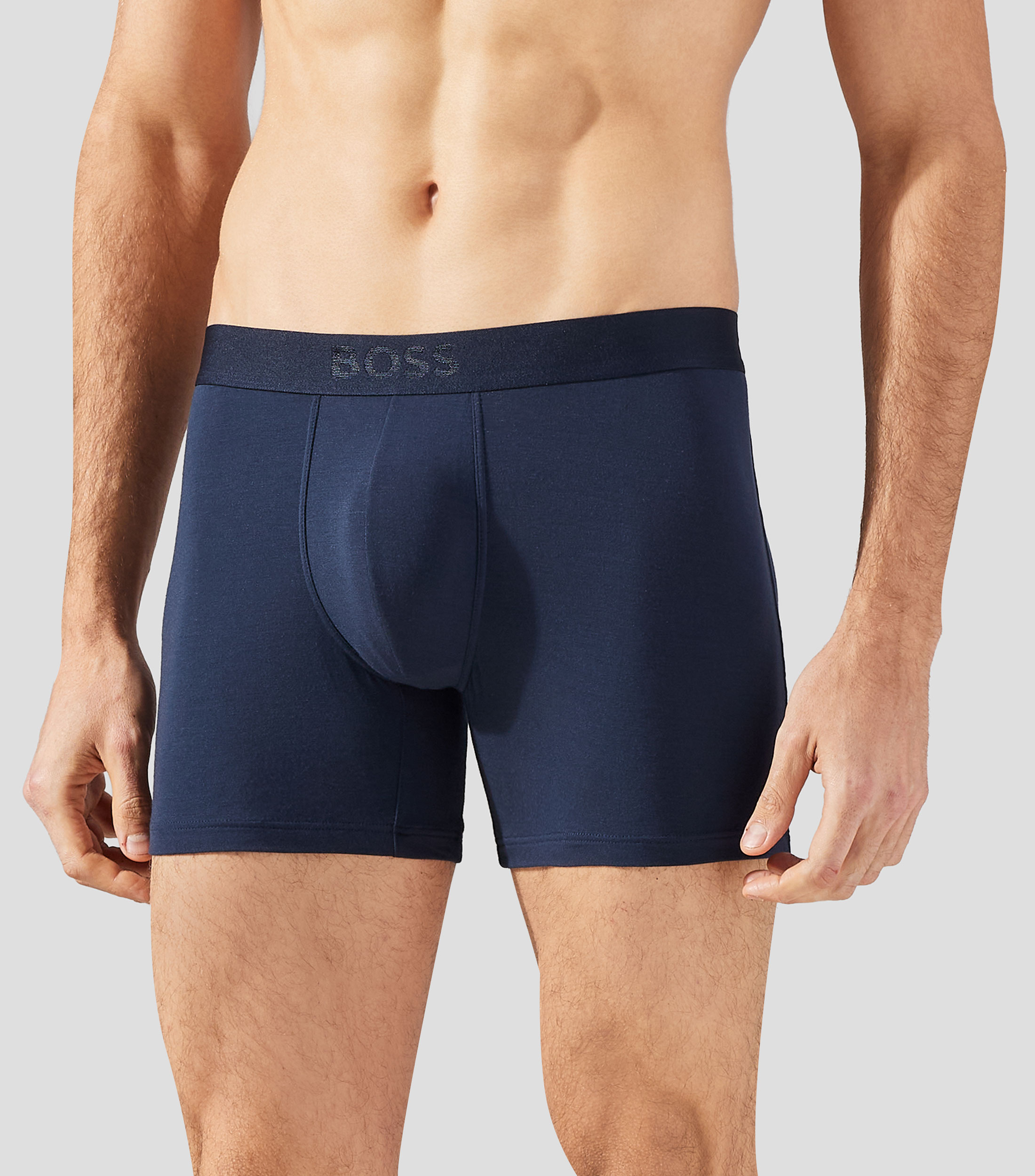 Set 2 bóxers cortos de modal elástico con logo Hombre